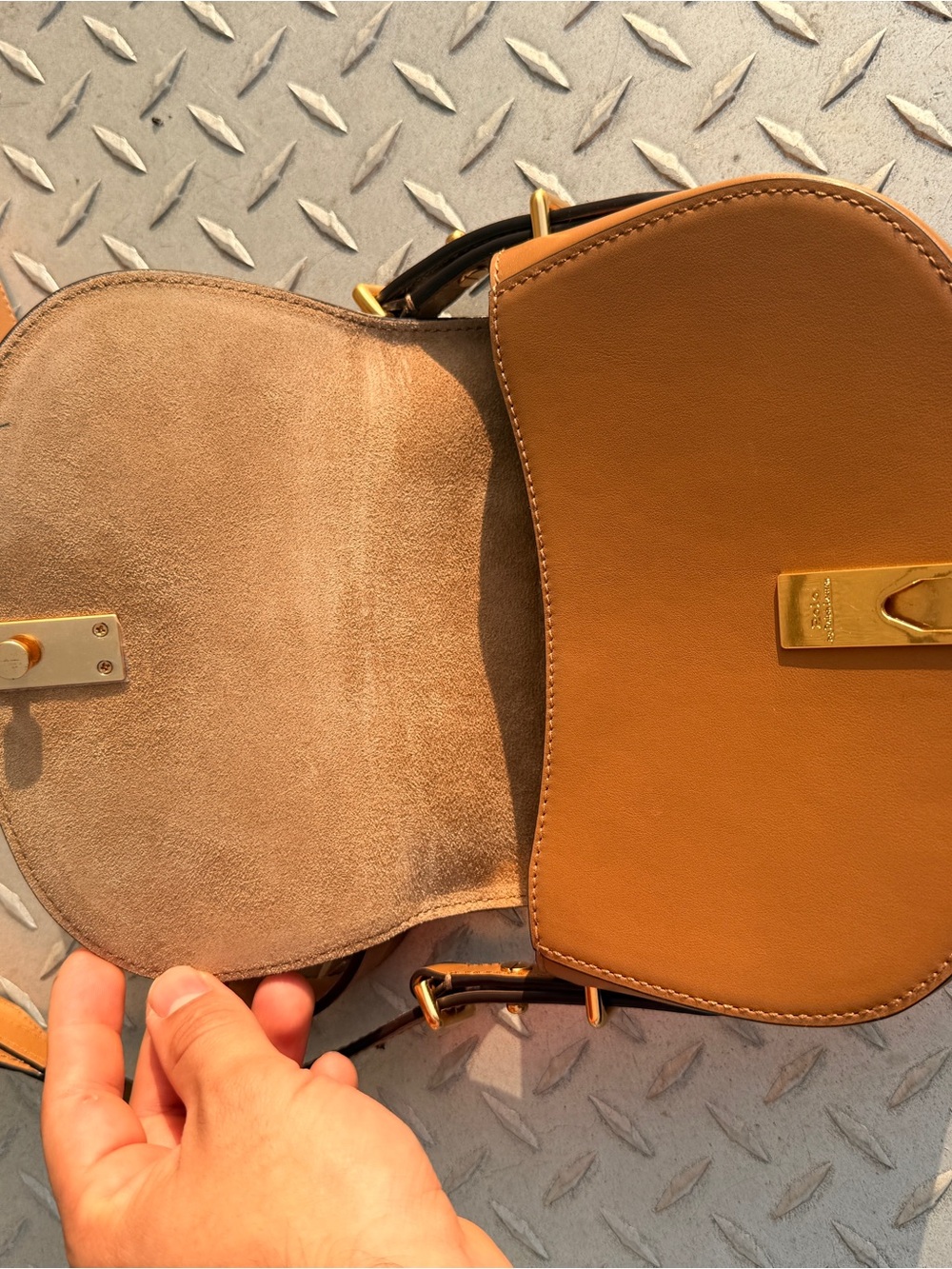 Polo Ralph Lauren ID Calfskin Mini Saddle Bag - Picture 6 of 12
